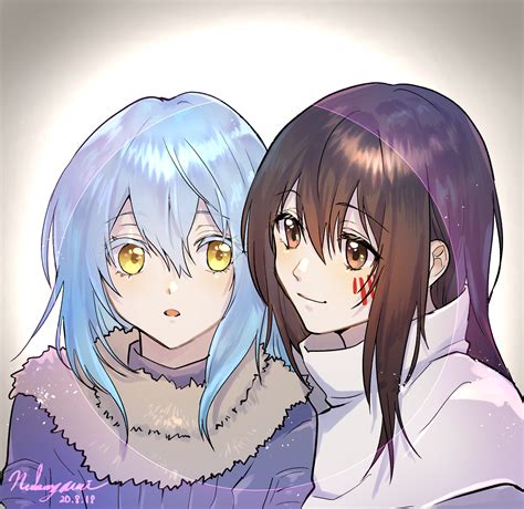 rimuru tempest and izawa shizue (tensei shitara slime datta ken) drawn ...
