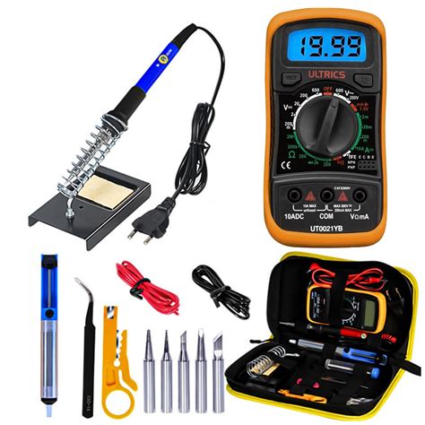 Serplex® 16PCS Comprehensive Soldering Iron Kit With Digital Multimeter ...