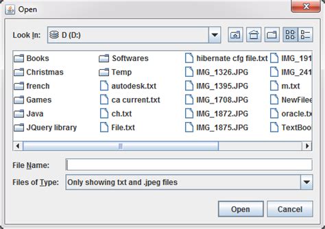 Image result for Java File Chooser