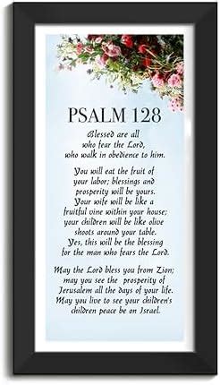 Elben Creatives Bible Verses Wall Frame: Blessed are all who fear the ...