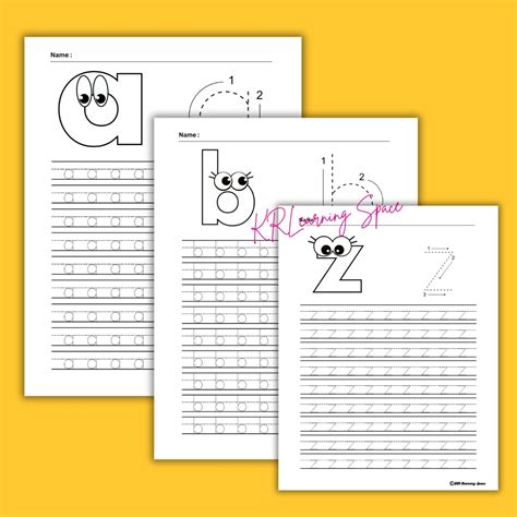 Lowercase Alphabet Tracing Worksheets, Preschool-Kindergarten ...