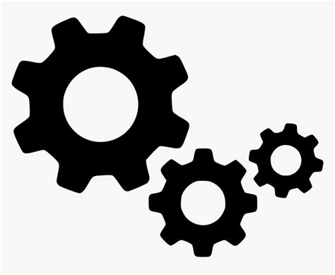 Transparent Gears Clipart Black And White - Gears Png Icon, Png ...