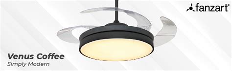 Buy Fanzart Venus- Coffee Brown; 42 inch Retractable Blade Ceiling Fan ...