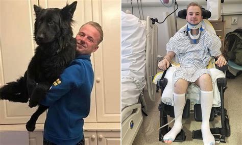 Mechanic paralysed from neck down after falling from balcony