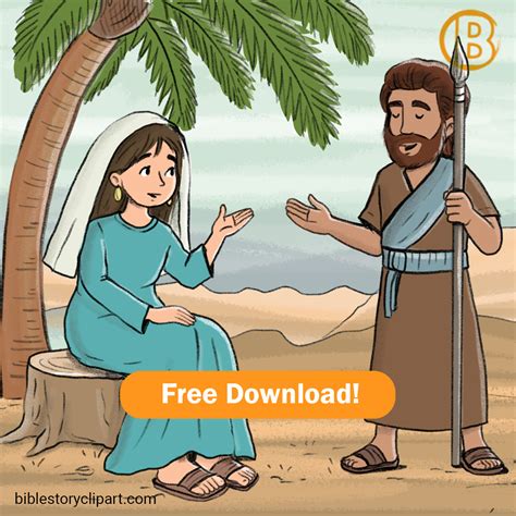Deborah Under A Palm Tree Giving Instructions to Barak - Bible Story ...