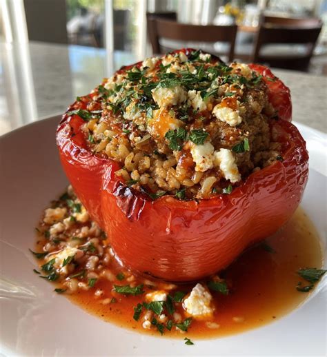 Irresistible Greek Stuffed Peppers With Turkey & Feta in 45 Min ...