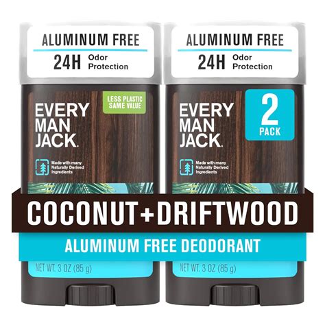 Amazon.com: Every Man Jack Coconut Driftwood Men’s Deodorant - Stay ...