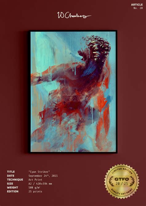 GTFO - Collectable art print-"Cyan Striker", No 20 out of 25. – SHOP ...