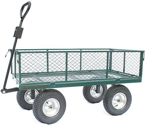 Buy Garden Cart Extra Large Outdoor Trolley, Towable, Large Wheels ...