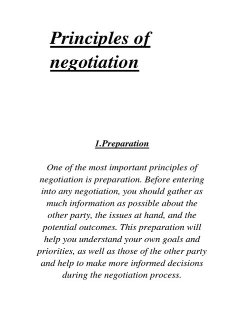 Negotiation Principles 的图像结果