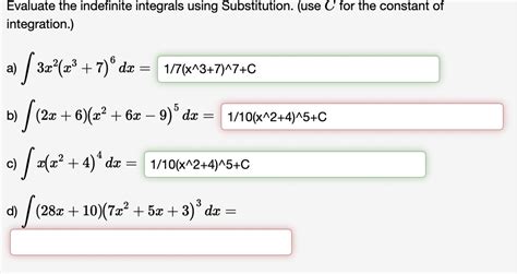 Evaluate Integrals Using Substitution 的图像结果