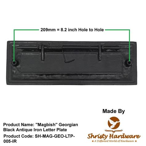 "Magbish" Georgian Black Antique Iron Letter Plate