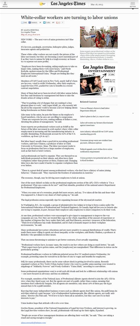 LA Times | Legal Services Staff Association UAW/NOLSW Local 2320