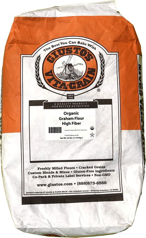 Amazon.com : Giusto's Vita-Grain Organic Whole Wheat High Protein Flour ...