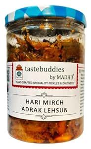 tastebuddies by MADHU® Hari Mirch Adrak Lehsun Pickle, 450 gm ...