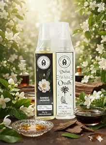 Pooja Perfume Spray Combo Pack, Sambac Jasmine and Dubai White Oudh ...