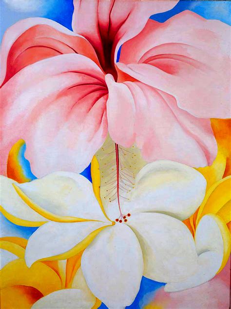 Hibiscus with Plumeria - Georgia O'Keeffe - WikiArt.org - encyclopedia ...