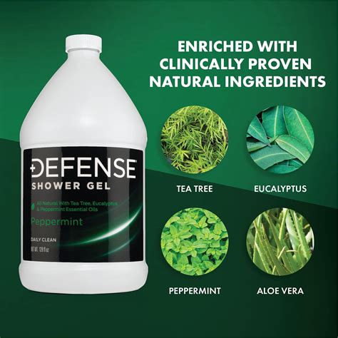 Snapklik.com : Defense Soap Peppermint Body Wash Shower Gel 1 Gallon