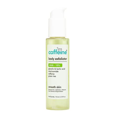 Buy mCaffeine 10% AHA Body Exfoliator with Green Tea for Dark Spots ...