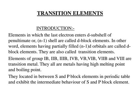 Image result for Transition Elements Class 12