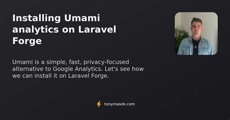 Installing Umami analytics on Laravel Forge - Tony Masek
