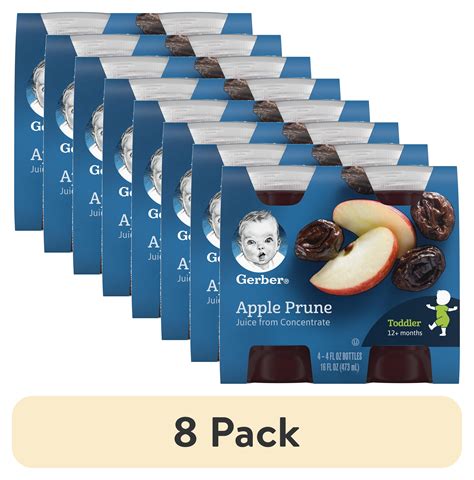 (8 pack) Gerber Toddler Baby Food, Apple Prune Fruit Juice from ...