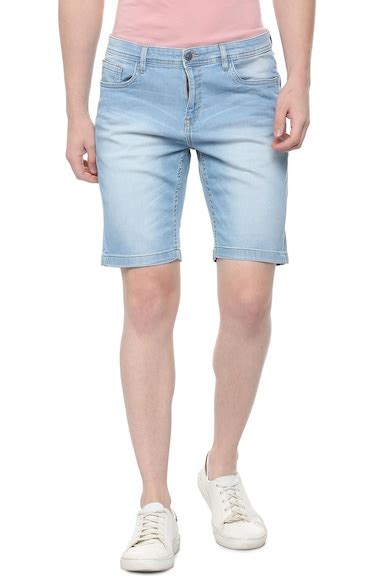 Buy Men Blue Textured Shorts Online - 351059 | Allen Solly