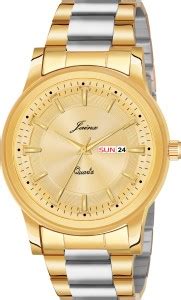 Jainx Premium Golden Day and Date Feature Analog Watch - For Men - Buy ...