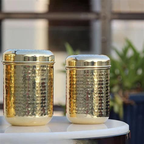Gold Brass Kitchen Containers – JAIN ART VILLA