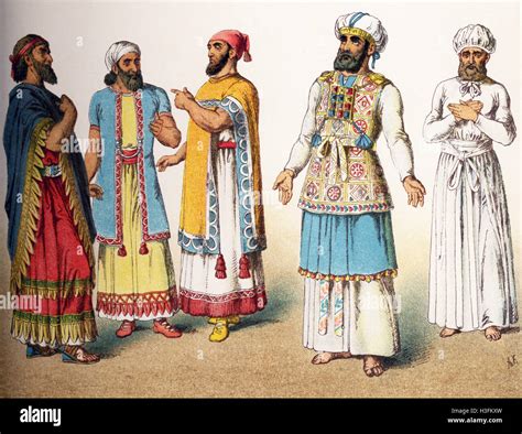 The figures illustrated here are five Hebrew figures from the ancient Middle East. They ...