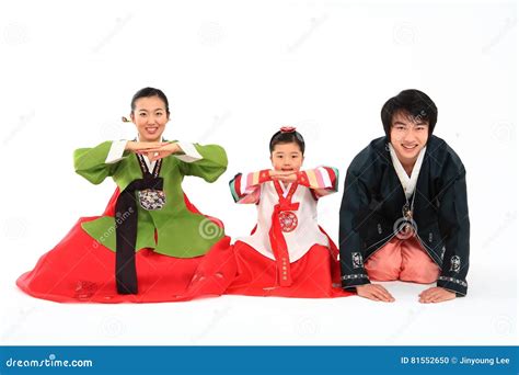 Family in Korean Dress stock photo. Image of family, laughing - 81552650