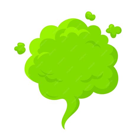 Premium Vector | Bad smell fart cloud green smelly toxic cloud in cartoon style comic smoke ...