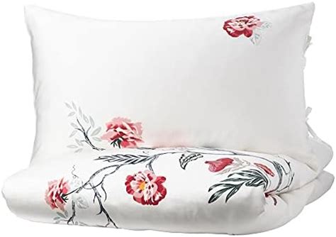 IKEA JÄTTELILJA JATTELILJA Duvet Cover and Pillowcase, White/Floral ...