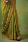 Buy Green 100% Handloom Linen Iraah Ombre Saree For Women by Dressfolk ...