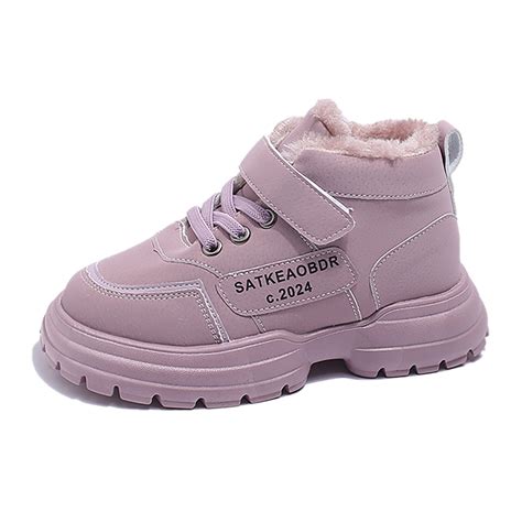 Girls Boots,Childrens Winter Snow Boots Solid Color Suede Warm Casual ...