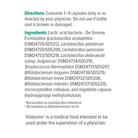 Visbiome® High Potency Probiotic Capsules for IBS - India | Ubuy