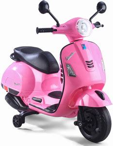 PP INFINITY Vespa 12V Electric Ride On Scooter For Kids with Foot ...