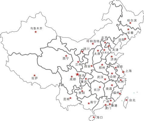 中国行政区划分地图-