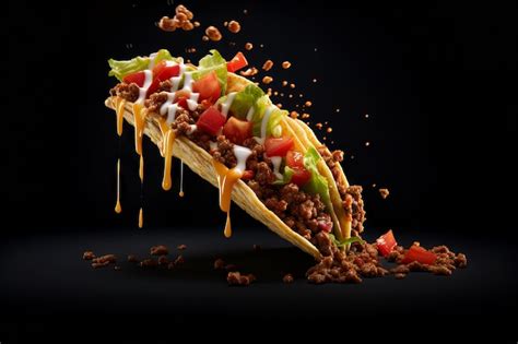 Um delicioso taco no estúdio. | imagem gerada com IA