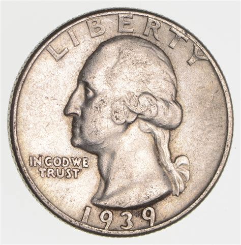 CRISP - 1939 Washington Quarter - High Retail Value! | Property Room