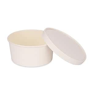 Buy e kysa basics Disposable Hard Paper Food Container Bowl with lid ...