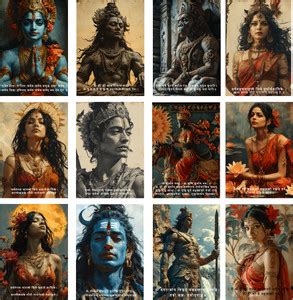 God Posters, Poster For Bedroom, Living Room, Mandir Room Walls, Set Of ...