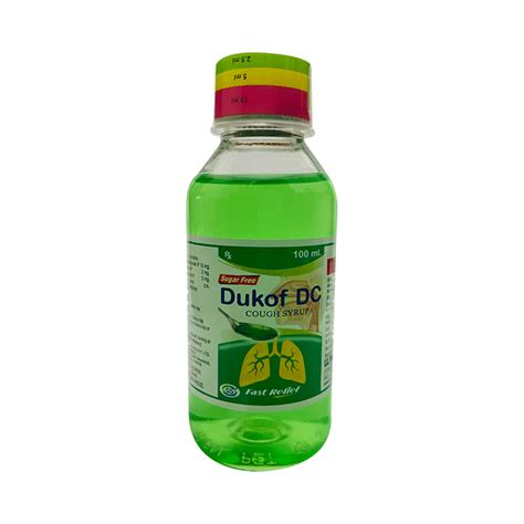 Dukof DC Cough Syrup Sugar Free buy now @ ₹108 per 1 Bottle | Online ...