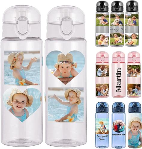 Amazon.com: Personalized Water Bottles Custom Plastic Water Bottle with ...