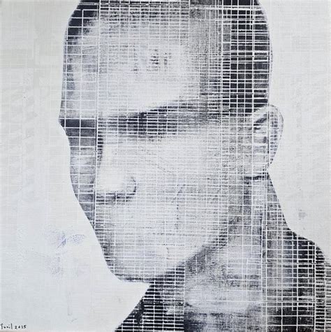 "Untitled 2": White Acrylic Painting (12x12) by Sunil Padwal – ArtZolo.com