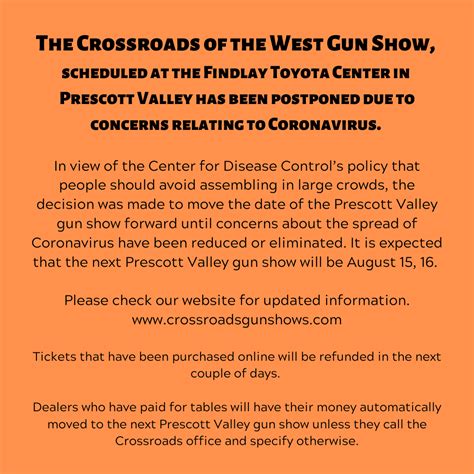 POSTPONED: Crossroads of the West Gun Show | Findlay Toyota Center