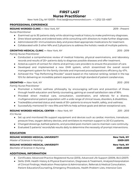 Nursing New Graduate Resume No Experience With Nursing Student