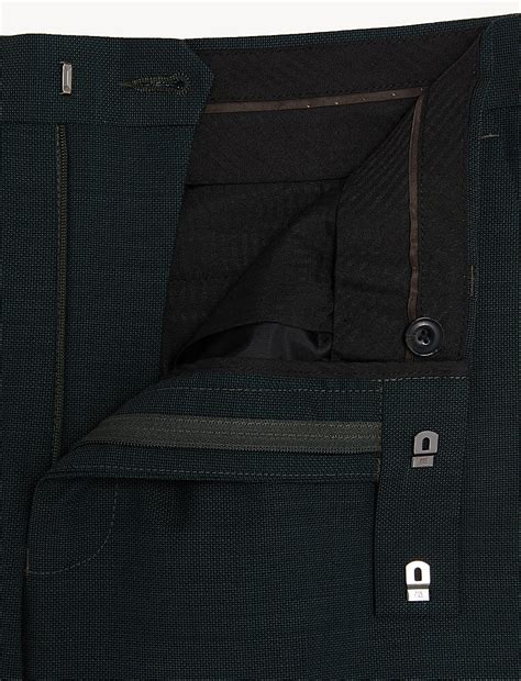Buy Tailored Fit Pure Wool Textured Trousers at Marks & Spencer