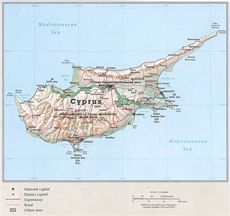 Cyprus Country Map - Cyprus • mappery