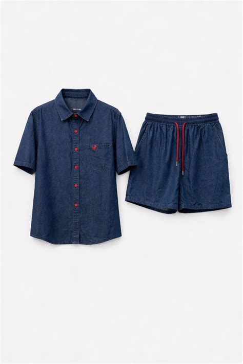 Denim Classic Shorts Co-ord – Closet Affair by Priyanka Ahuja